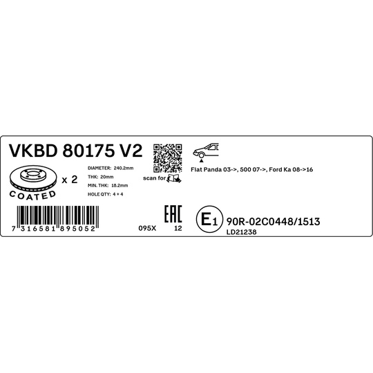 VKBD 80175 V2 - Brake Disc 