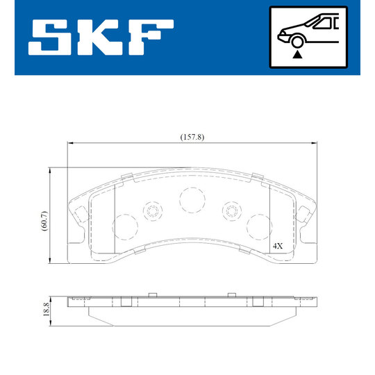 VKBP 81081 A - Piduriklotsi komplekt,ketaspidur 