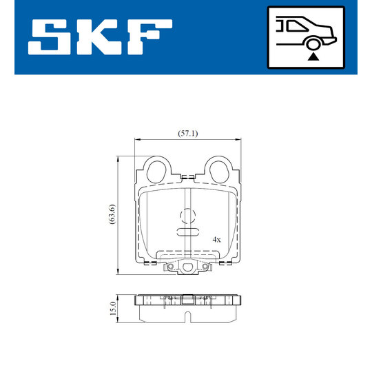 VKBP 91131 A - Piduriklotsi komplekt,ketaspidur 