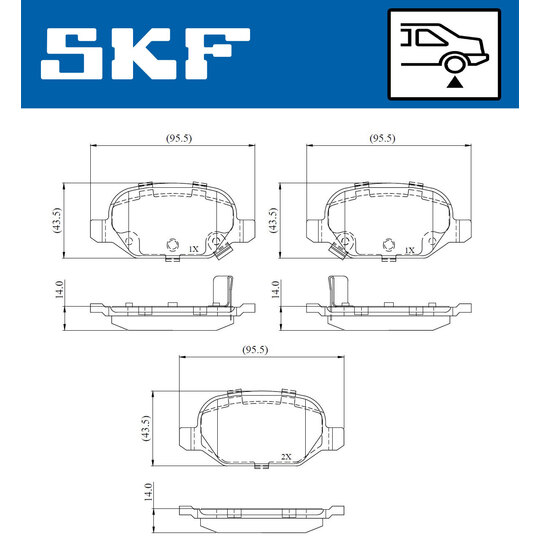 VKBP 90808 A - Brake Pad Set, disc brake 