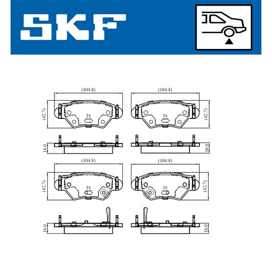 VKBP 90806 A - Bromsbeläggssats, skivbroms 