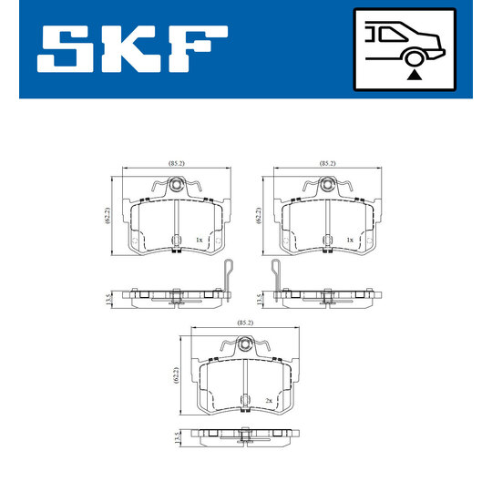 VKBP 91126 A - Bromsbeläggssats, skivbroms 