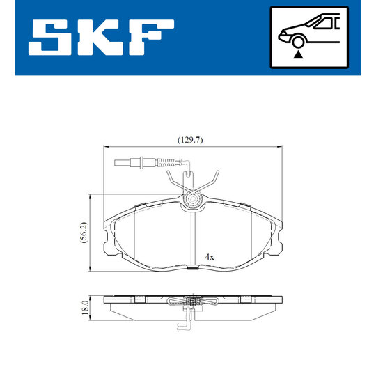 VKBP 80771 E - Bromsbeläggssats, skivbroms 