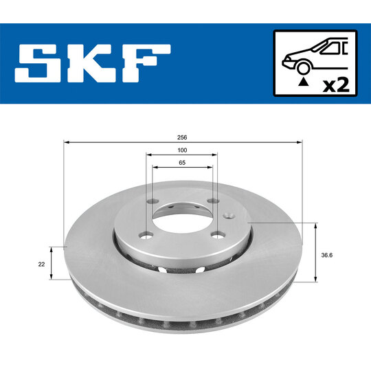 VKBD 80096 V2 - Brake Disc 