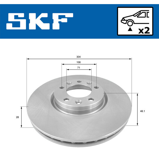 VKBD 80106 V2 - Brake Disc 