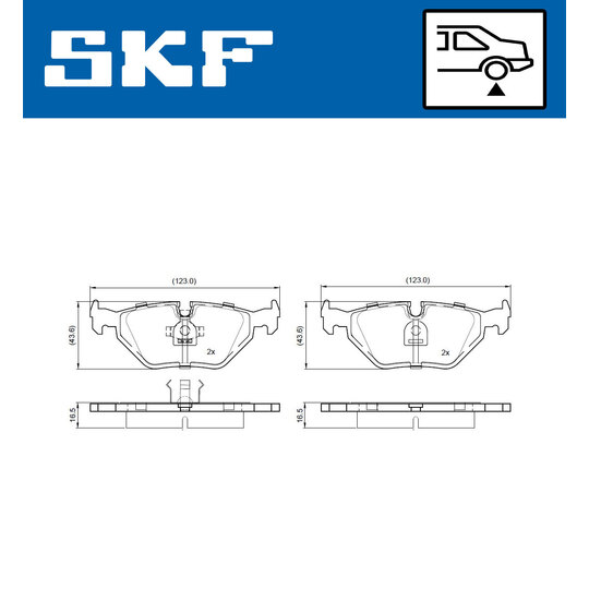 VKBP 90963 - Bromsbeläggssats, skivbroms 