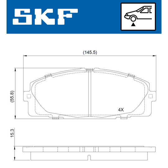 VKBP 80688 - Bromsbeläggssats, skivbroms 