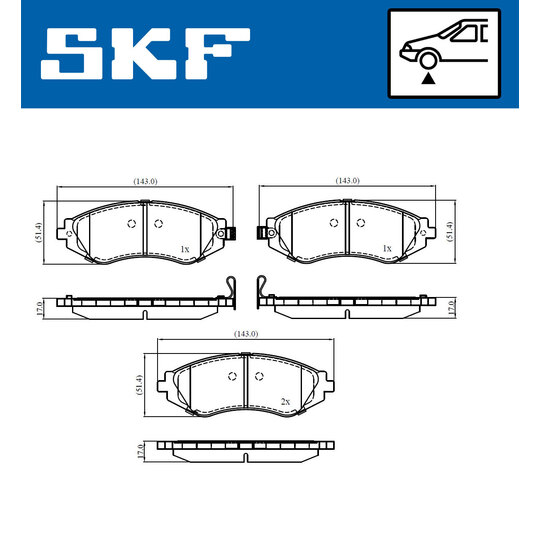 VKBP 80865 A - Bromsbeläggssats, skivbroms 