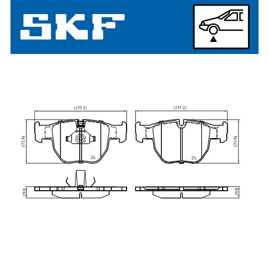 VKBP 80656 - Piduriklotsi komplekt,ketaspidur 