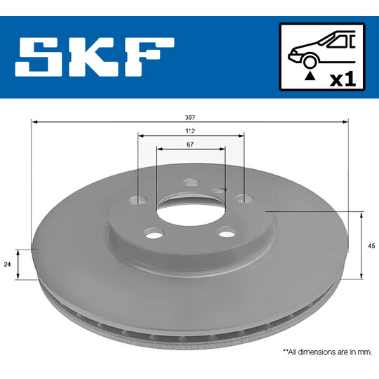 VKBD 80304 V1 - Brake Disc 