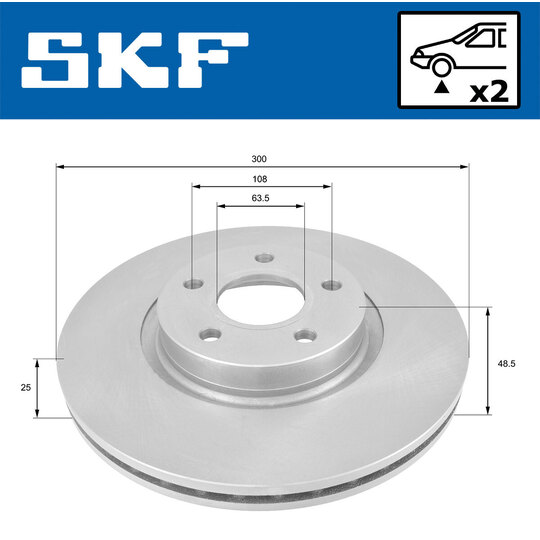 VKBD 80053 V2 - Brake Disc 