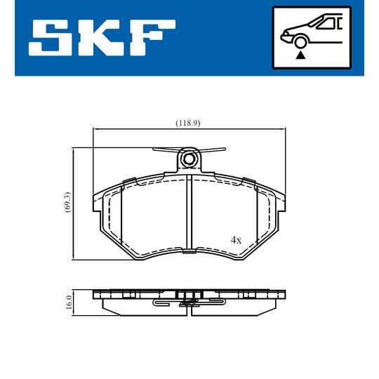 VKBP 80668 - Brake Pad Set, disc brake 