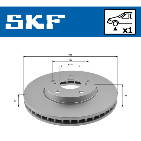 VKBD 80187 V1 - Brake Disc 