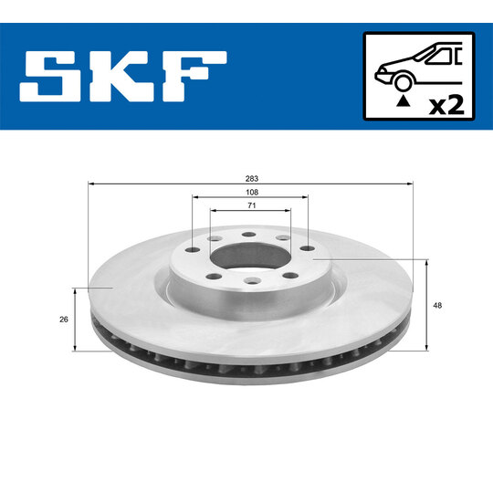 VKBD 80049 V2 - Brake Disc 