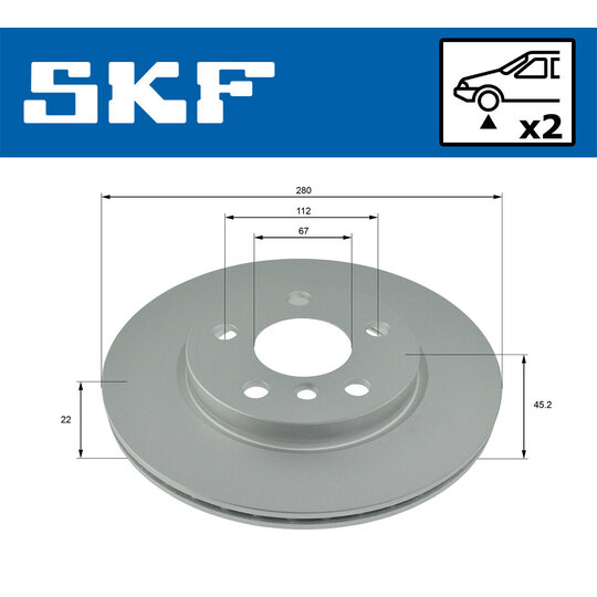 VKBD 80244 V2 - Brake Disc 