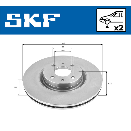 VKBD 80306 V2 - Brake Disc 