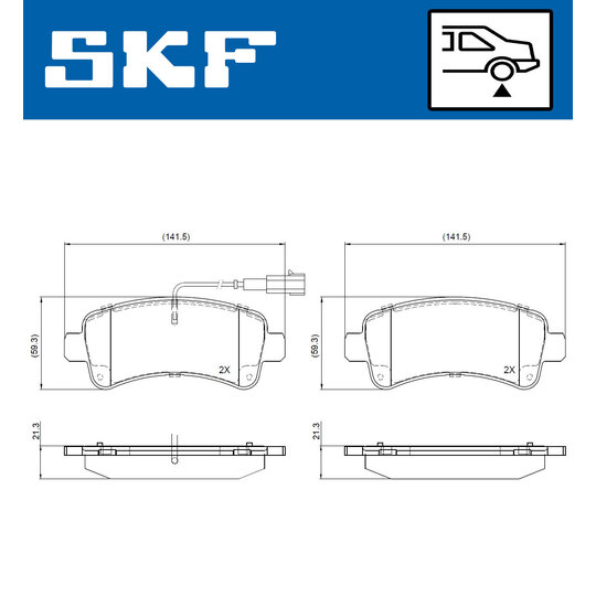 VKBP 90769 E - Bromsbeläggssats, skivbroms 