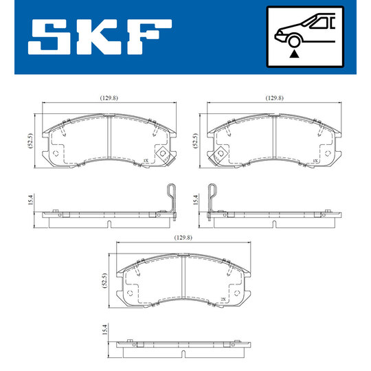 VKBP 81108 A - Piduriklotsi komplekt,ketaspidur 