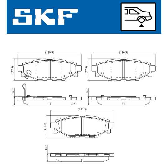 VKBP 91113 A - Bromsbeläggssats, skivbroms 