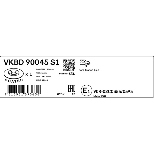 VKBD 90045 S1 - Brake Disc 