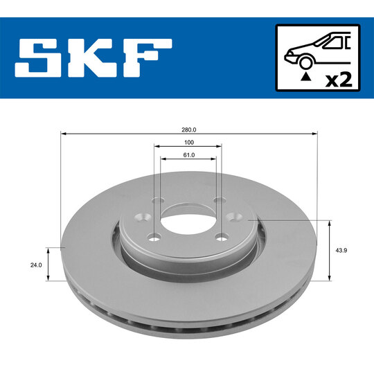 VKBD 80010 V2 - Brake Disc 