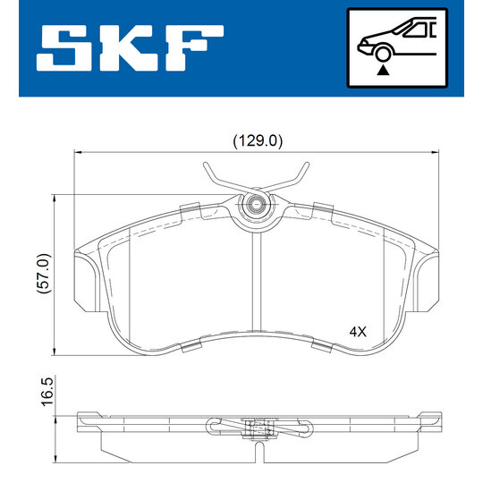 VKBP 80726 - Piduriklotsi komplekt,ketaspidur 