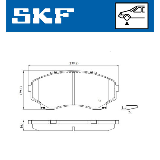 VKBP 80822 A - Brake Pad Set, disc brake 