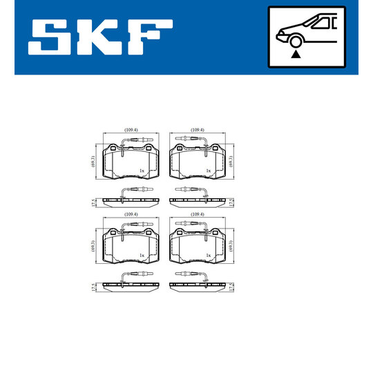 VKBP 81039 E - Bromsbeläggssats, skivbroms 