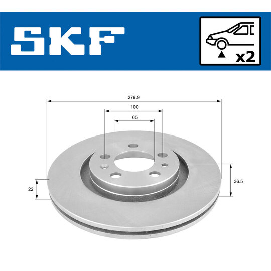 VKBD 80021 V2 - Brake Disc 