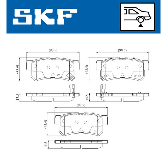 VKBP 91073 A - Brake Pad Set, disc brake 