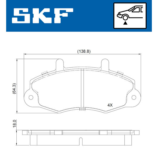 VKBP 80663 - Brake Pad Set, disc brake 