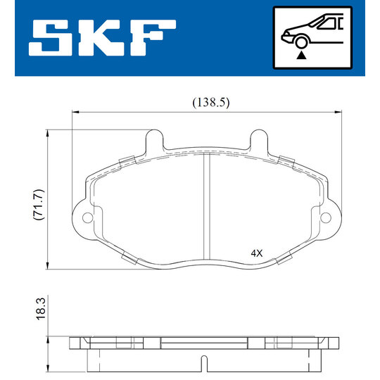 VKBP 81028 - Bromsbeläggssats, skivbroms 