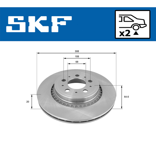 VKBD 90296 V2 - Brake Disc 