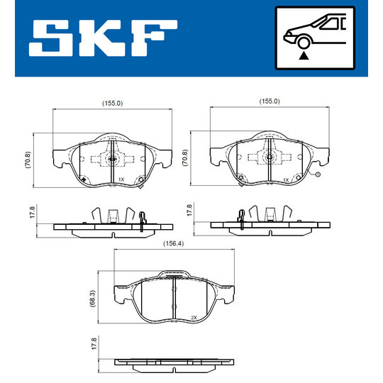 VKBP 81086 A - Brake Pad Set, disc brake 