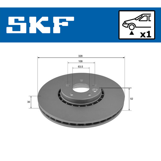 VKBD 80128 V1 - Brake Disc 