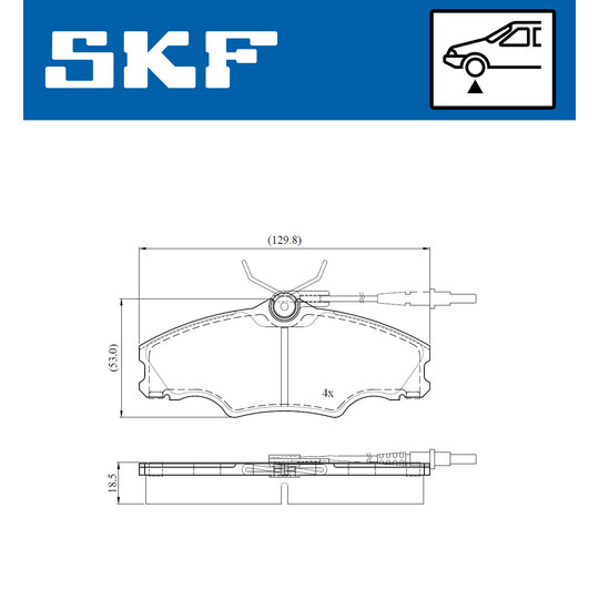 VKBP 81057 E - Bromsbeläggssats, skivbroms 