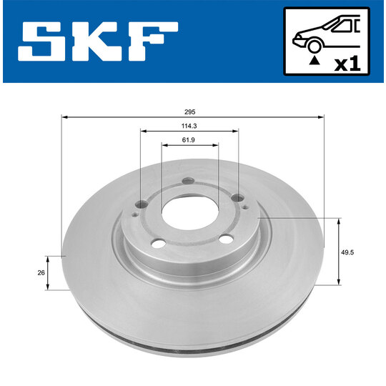 VKBD 80299 V1 - Brake Disc 