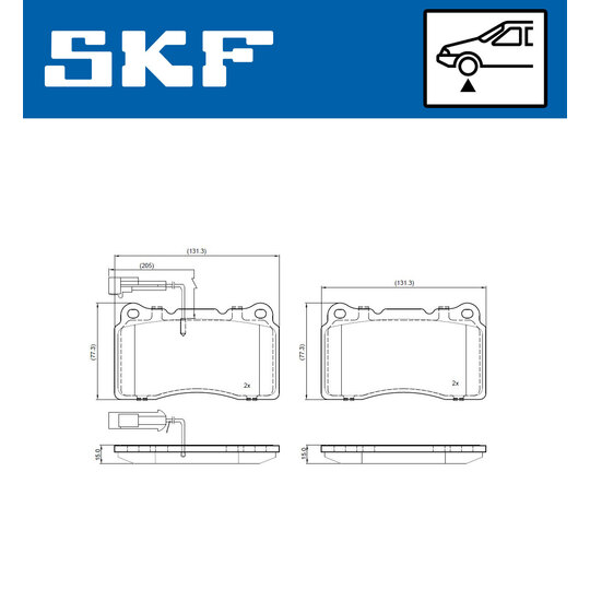 VKBP 80748 E - Brake Pad Set, disc brake 