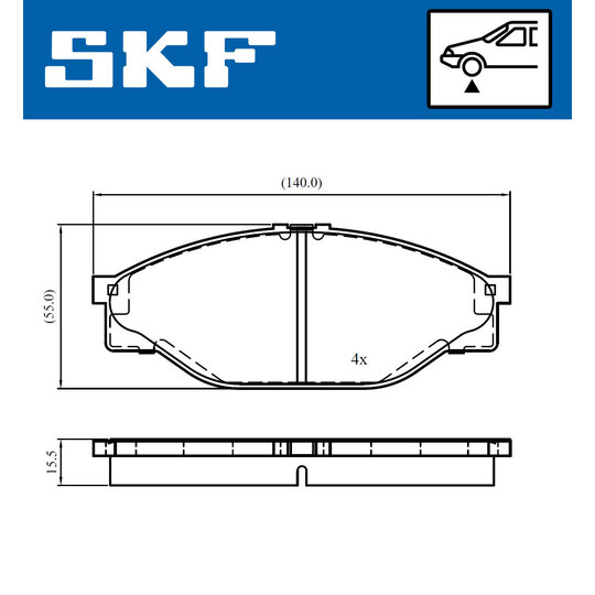 VKBP 80716 - Brake Pad Set, disc brake 