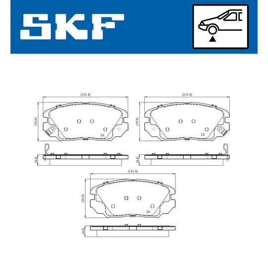 VKBP 80832 A - Brake Pad Set, disc brake 