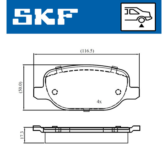 VKBP 90972 - Brake Pad Set, disc brake 