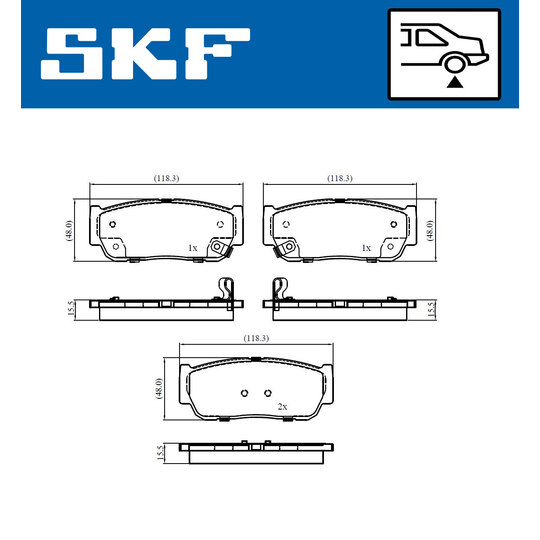 VKBP 91082 A - Bromsbeläggssats, skivbroms 