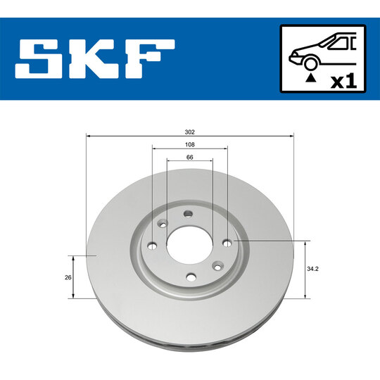 VKBD 80086 V1 - Brake Disc 