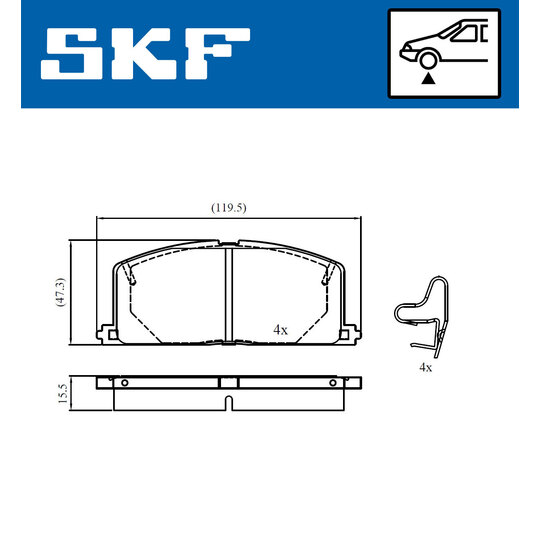 VKBP 80817 A - Bromsbeläggssats, skivbroms 