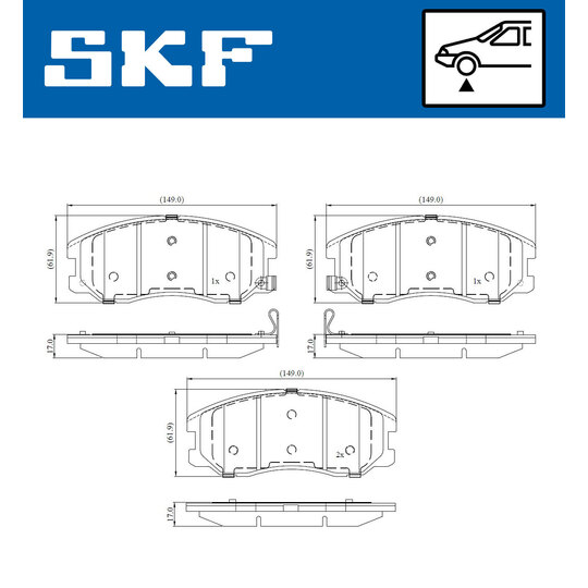 VKBP 80811 A - Brake Pad Set, disc brake 