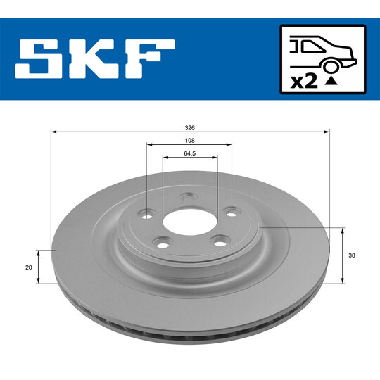 VKBD 90327 V2 - Brake Disc 