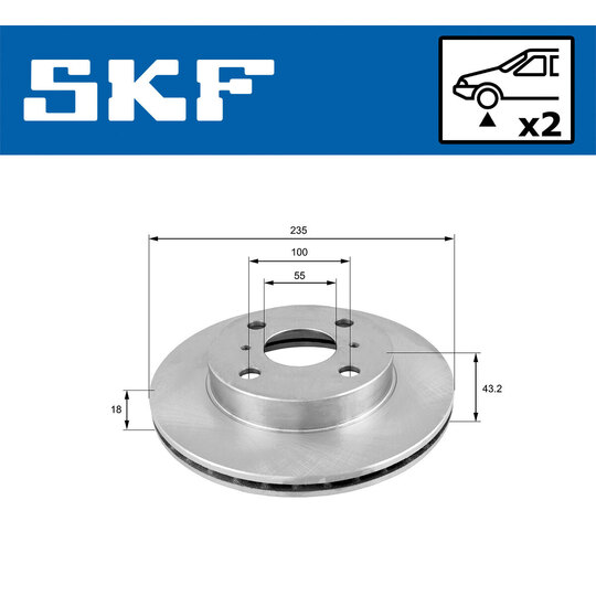 VKBD 80302 V2 - Brake Disc 