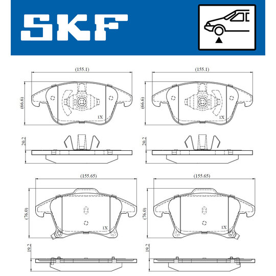 VKBP 80847 A - Brake Pad Set, disc brake 