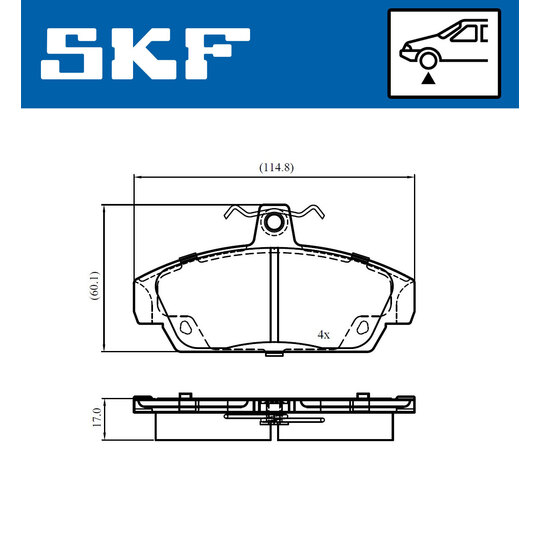 VKBP 80997 - Piduriklotsi komplekt,ketaspidur 