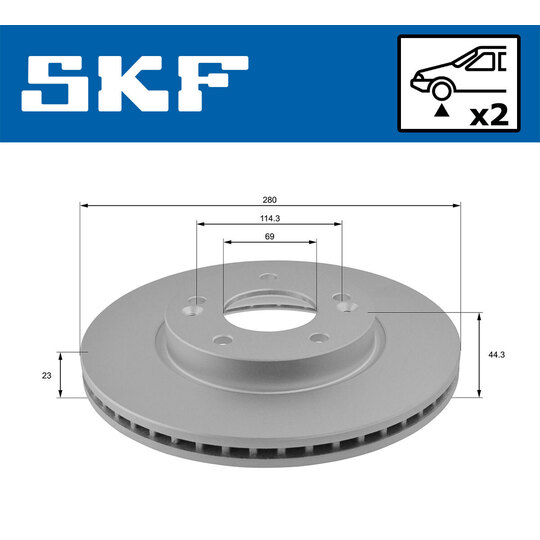 VKBD 80323 V2 - Brake Disc 